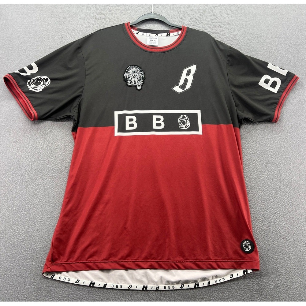 Billionaire Boys Club BBC Shirt Mens Colorblock Jersey Shirt Black Red XL